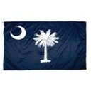 South Carolina Indoor Parade Flag w/Pole Hem And Fringe (4'x6')