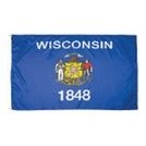 Wisconsin Indoor Parade Flag w/ Pole Hem (3'x5')