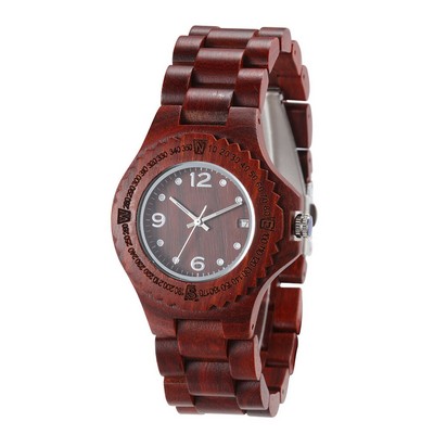 Red Sandalwood Calendar Watch