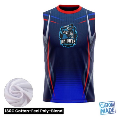 Unisex & Kids' Sublimation Sleeveless T-Shirt - 180G