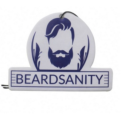 3.75" Die Cut Shape Custom Full Color Printed Air Freshener w/Juicy Grape Scent