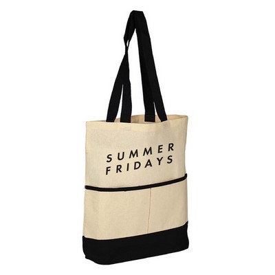 Lightweight Accent Color Tote Bag (14.5" x 17" x 3")