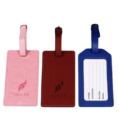 PU Leather Luggage Bag Case Tags