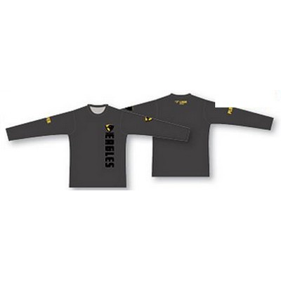 Solid Color 3/4 Sleeve Baseball Jersey w/Vertical Logo