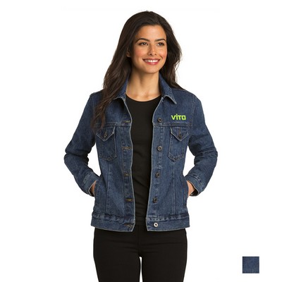 Port Authority® Women's Denim Embroidered Jacket