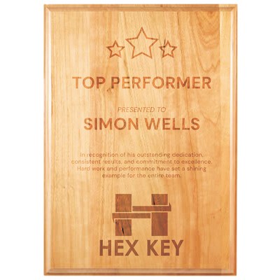 5" x 7" Genuine Cherry Plaque