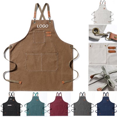 Canvas Cross Back Adjustable Apron