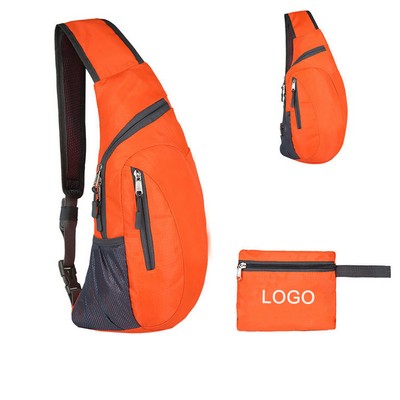 Foldable men's chest bag
