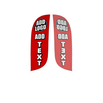 Custom Single Sided 8' Feather Flag (Flag Only)