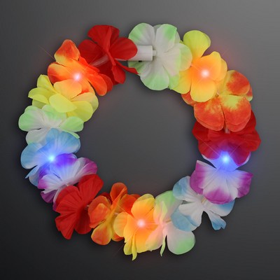 Light Up Rainbow Flower Headbands - BLANK
