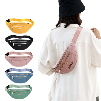 Oxford Waterproof Zipper Waist Bag