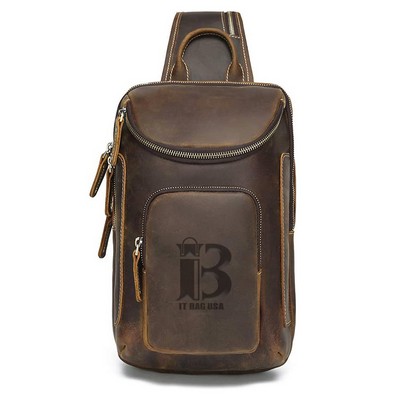 Vintage Full Grain Leather Sling Bag