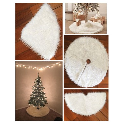 Faux Fur White Tree Skirt