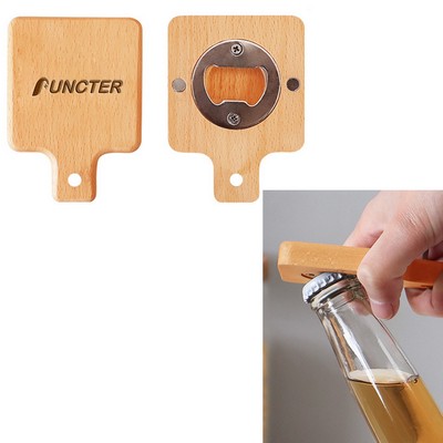 2" 1 Square Wood Bottle Opener