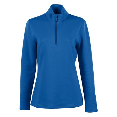 Zorrel® Ladies Reno Poly Cotton Fleece Performance Quarter Zip Jacket
