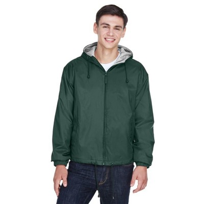 UltraClub Adult Fleece-Lined Hooded Jacket