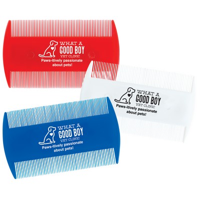 Red, White & Blue Flea Comb (3"x 2 1/16")