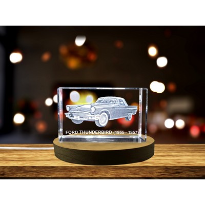 Ford Thunderbird (1955–1957) 3D Engraved Crystal Award