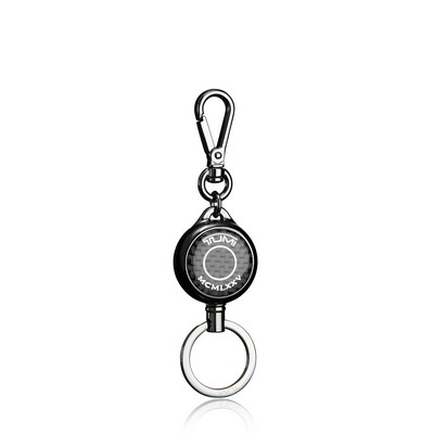 Tumi™ Carbon Black Retractable Key Fob