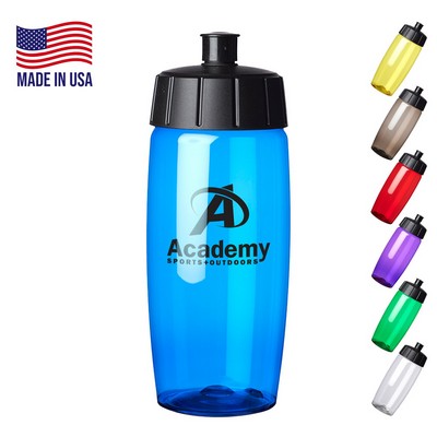 USA Made Plastic water bottles, 19 oz. sinker style