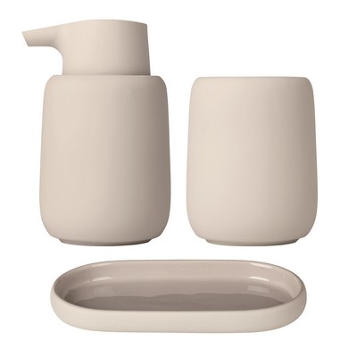 blomus Sono Moonbeam White Bathroom Accessory Set