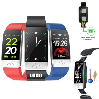 Sports Bracelet Smart Tracker Fitness Watch W/ Body Temperature Sensor