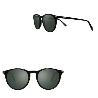 Revo Black Sierra Petite Round Glass Lens Sunglasses