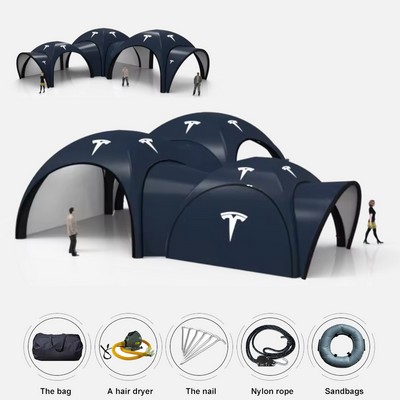 Triple 10ftx10' Custom Inflatable Air Dome tent Combo