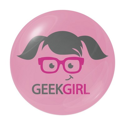 Domed Decal | Circle | 1 1/2" dia.| White Vinyl