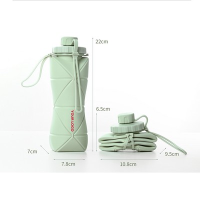 Portable collapsible silicone water cup