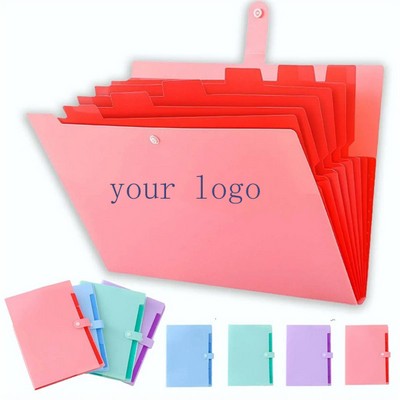5 Pockets Expandable File Organizer Folder Organ Bag