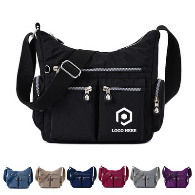 Water-resistant Nylon Shoulder Bag