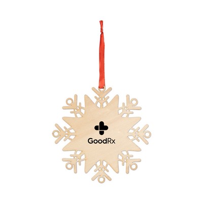 Wooden Snowflakes Ornament