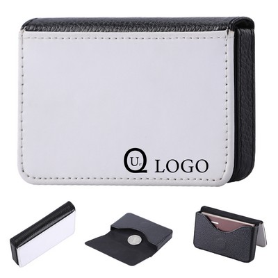 Two-Color Pu Name Card Holder