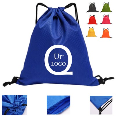 16.93x13.39" Polyester Drawstring Backpack