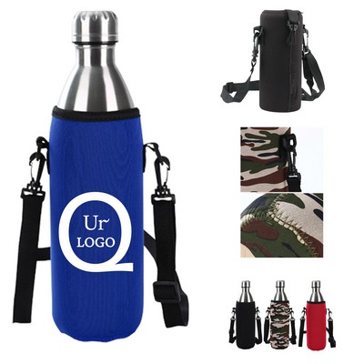 Insulated Bottle Cover W/ Shoulder Strap