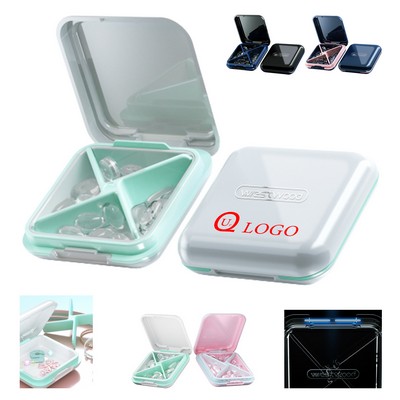 3.15 x 3.15" 4 Compartments Pill Case Organizer