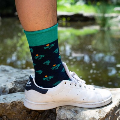 Sports Earth Day Socks - Step Lightly on Our Planet - American Made