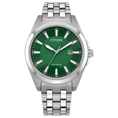Citizen Watch Men's Classic Peyten Stainless Steel Bracelet Watch, Green Dial