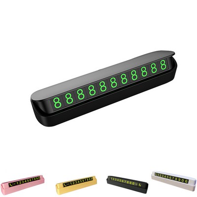 Temporary Parking Number Sign