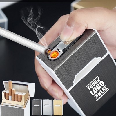 Cigarette Case w/Lighter Top