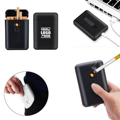 Elegant Cigarette Case w/Lighter Front