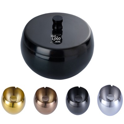 Large Stainless Steel Outdoor Ashtray with Lid