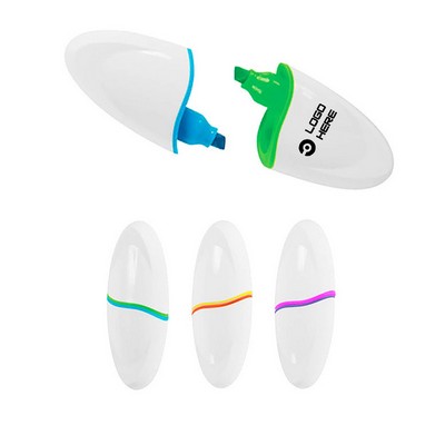 Oval Colored Double-Ended Highlighter