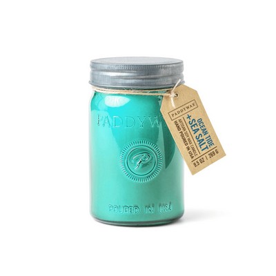 Relish Jar 9.5 Oz Aqua Glass - Ocean Tide & Sea Salt