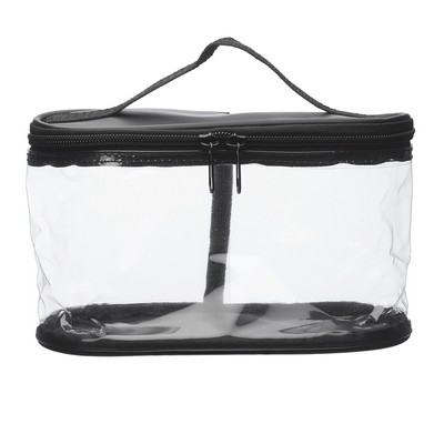 Clear PVC Cosmetic Travel Bags with Handle