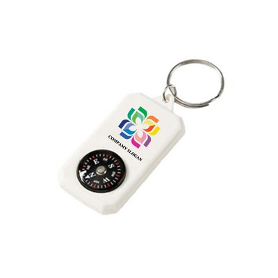 Square Outdoor Portable Compass Keychain