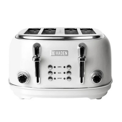 Haden® Heritage 4 Slice Toaster, Ivory & Chrome