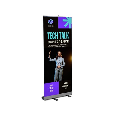 Monza Fx Retractable Banner Stand Kit, Fabric, 33"W x 80"H