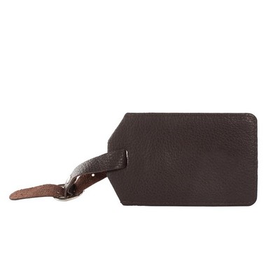 Bugatti Leather Luggage Tag-Brown